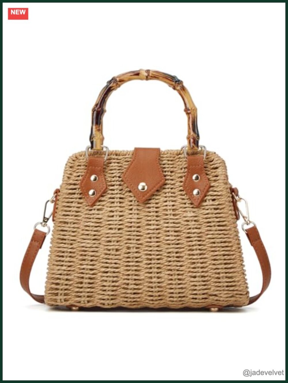Straw Woven Crossbody Shoulder Purse Small Tote Summer Beach Handbag